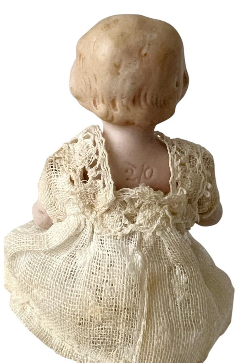 Miniature Antique German Bisque Doll.