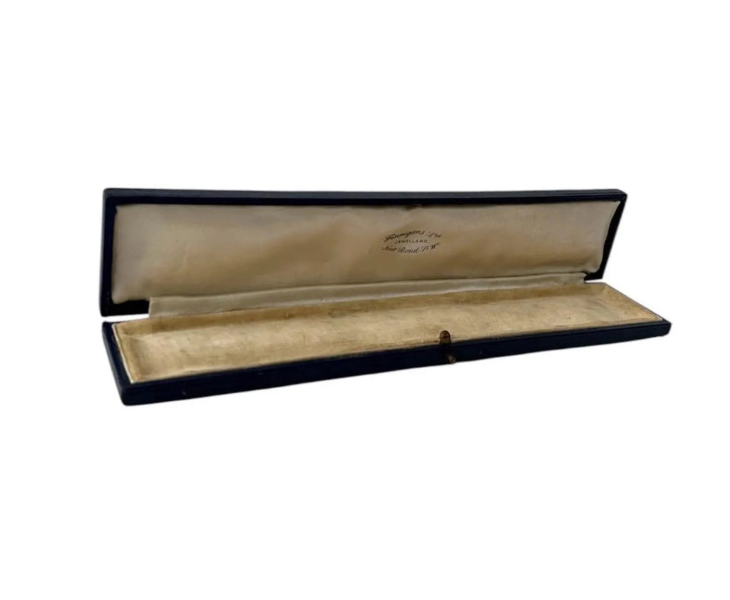 Antique Finnigans London Jewellery Box, New Bond Street, Leather Bracelet or Necklace Case, c.1900