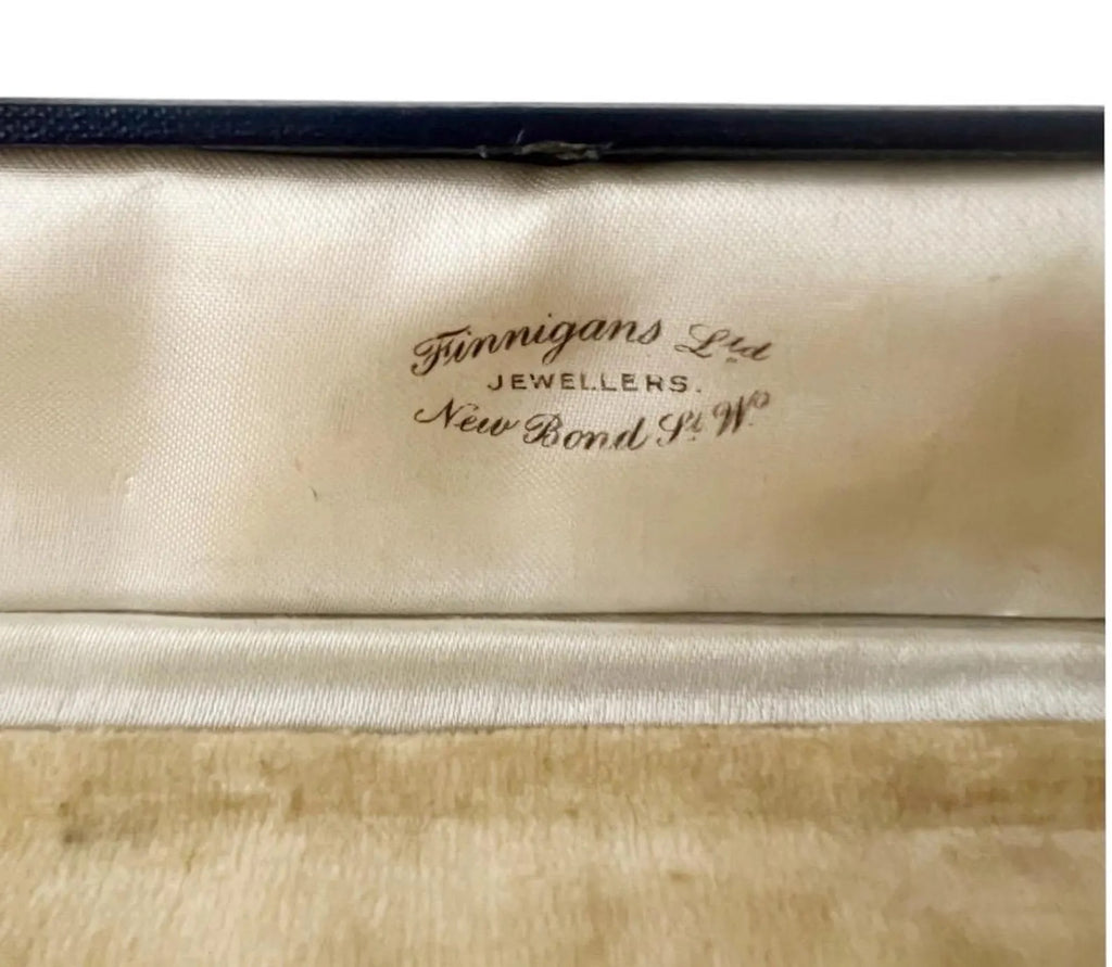 Antique Finnigans London Jewellery Box, New Bond Street, Leather Bracelet or Necklace Case, c.1900
