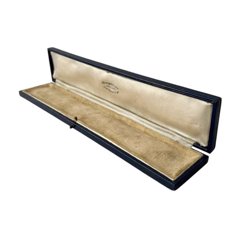 Antique Finnigans London Jewellery Box, New Bond Street, Leather Bracelet or Necklace Case, c.1900