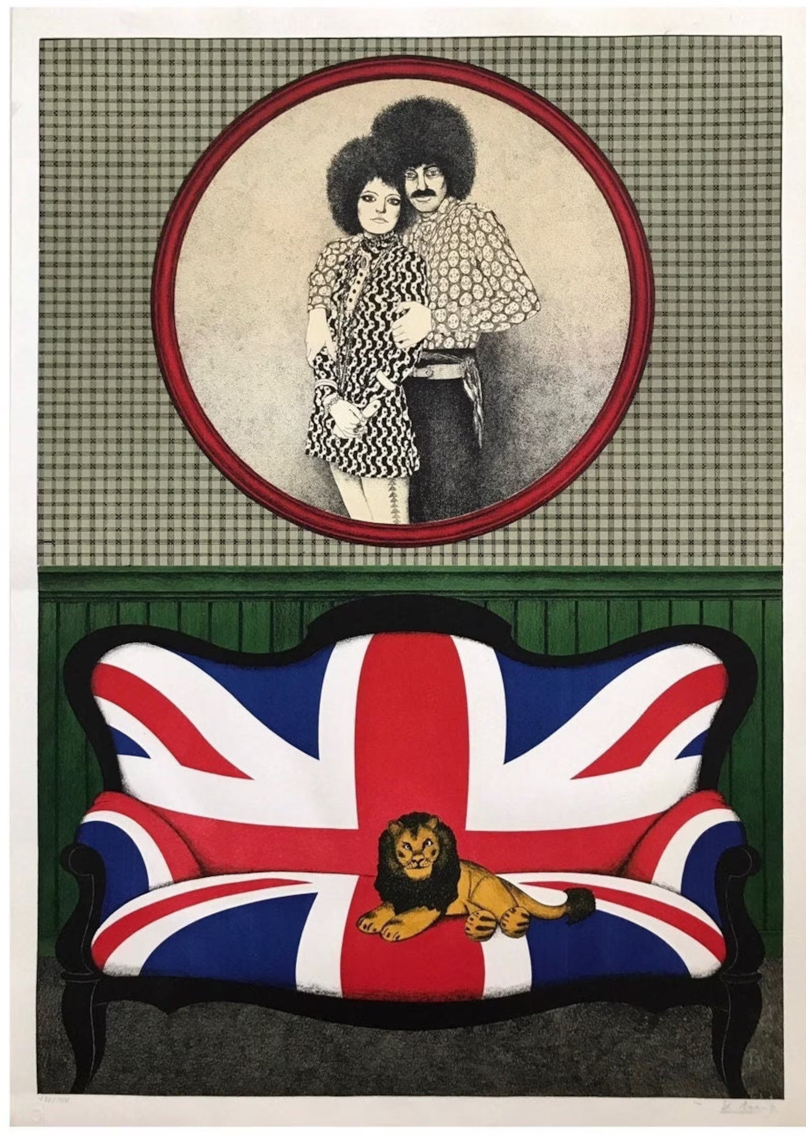Klaus Moritz “London Mix” Signed Lithograph • Limited Edition Art Print. 1970s