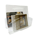 Vintage Plexiglass Magazine Rack with Brass Accent, 1980s-1990s, West Germany.