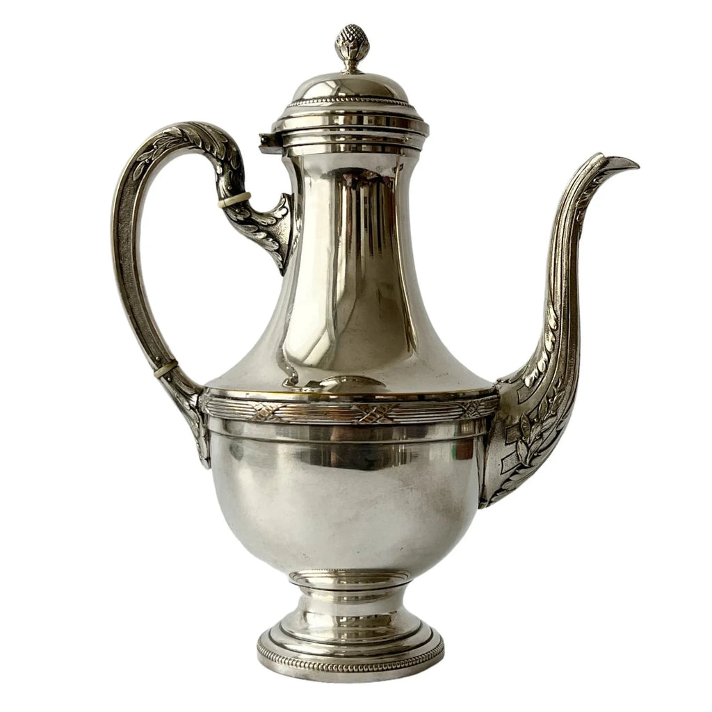 Antique Silver-Plated 5-Piece Tea & Coffee Set, French Regency Style (Circa 1910–1920s)