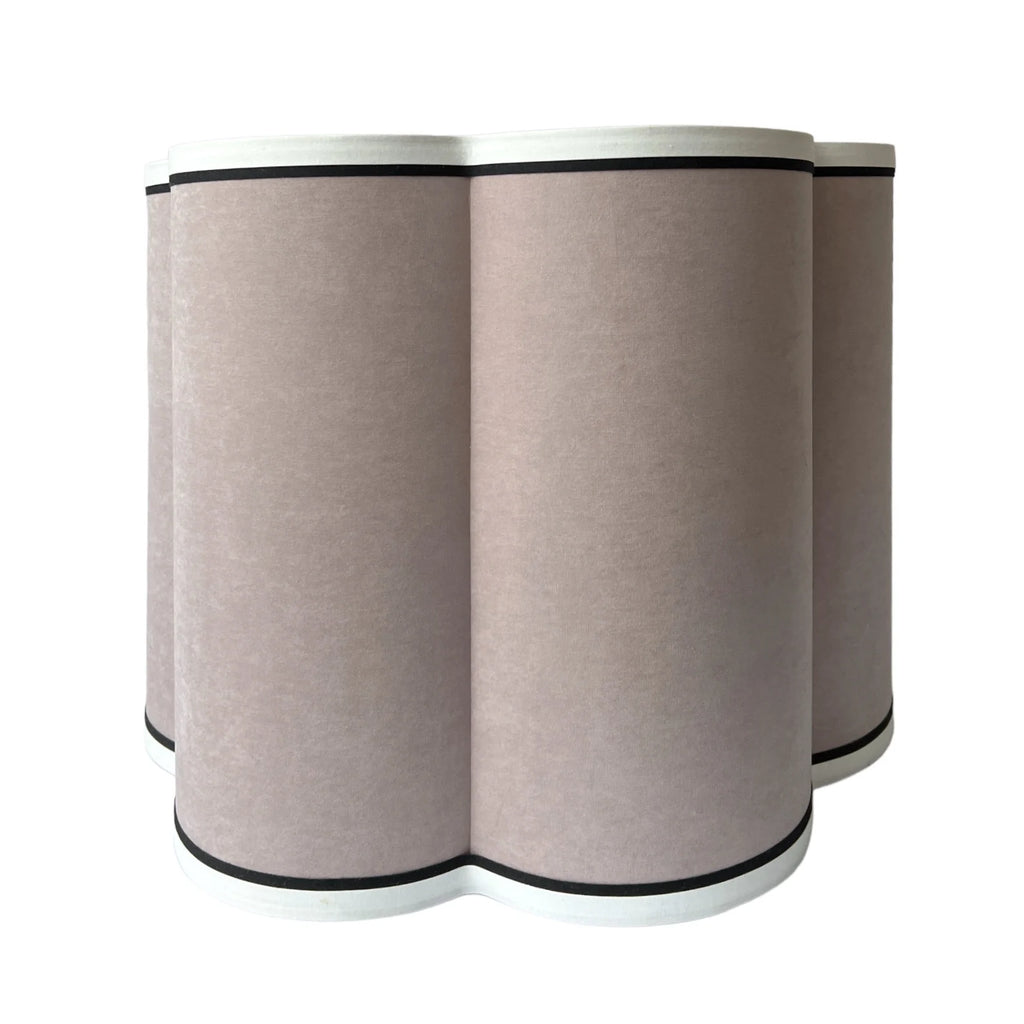 Vintage Velvet Lampshade: Curved Soft Matte Fabric, UNO Fitting