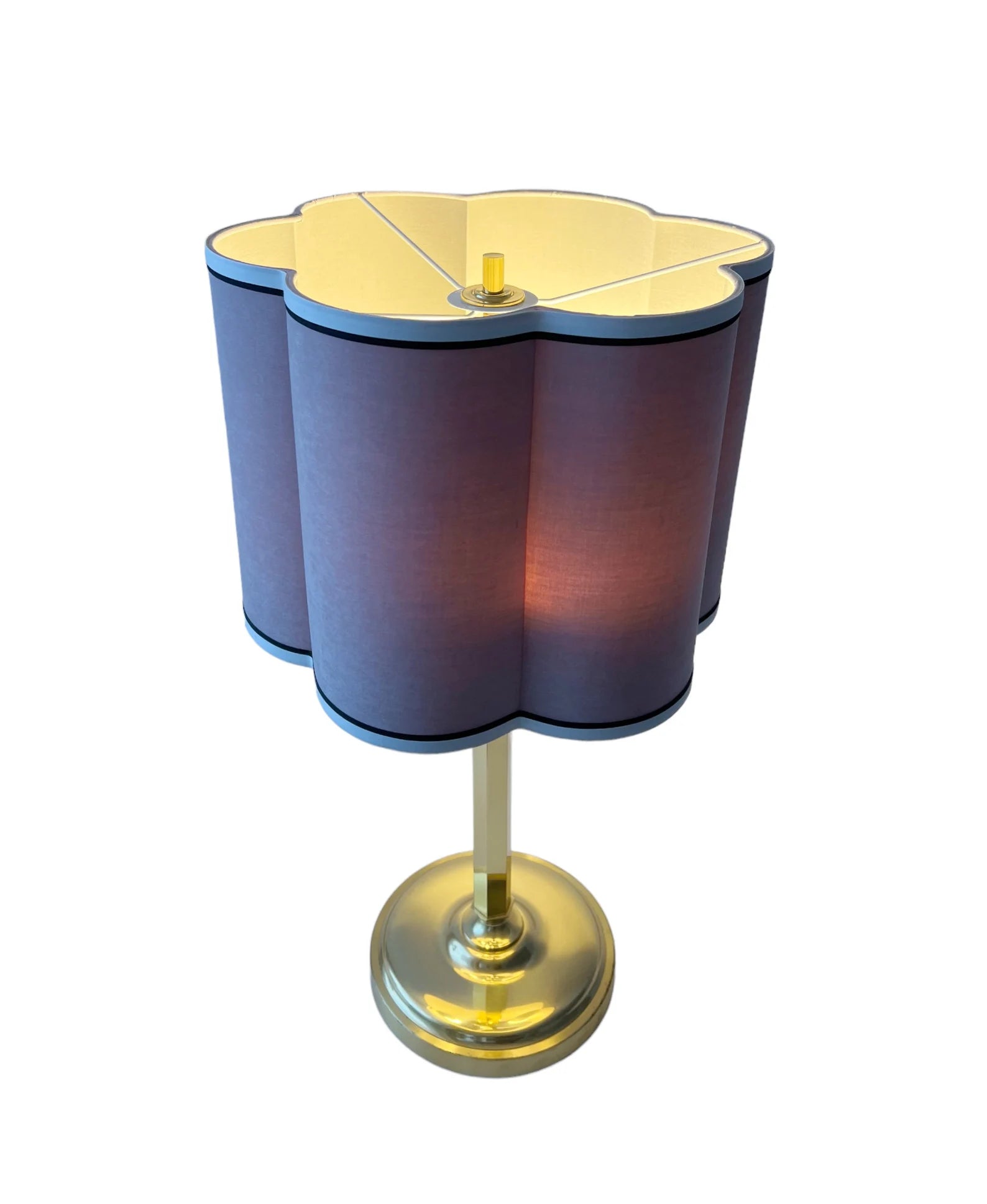 Vintage Velvet Lampshade: Curved Soft Matte Fabric, UNO Fitting