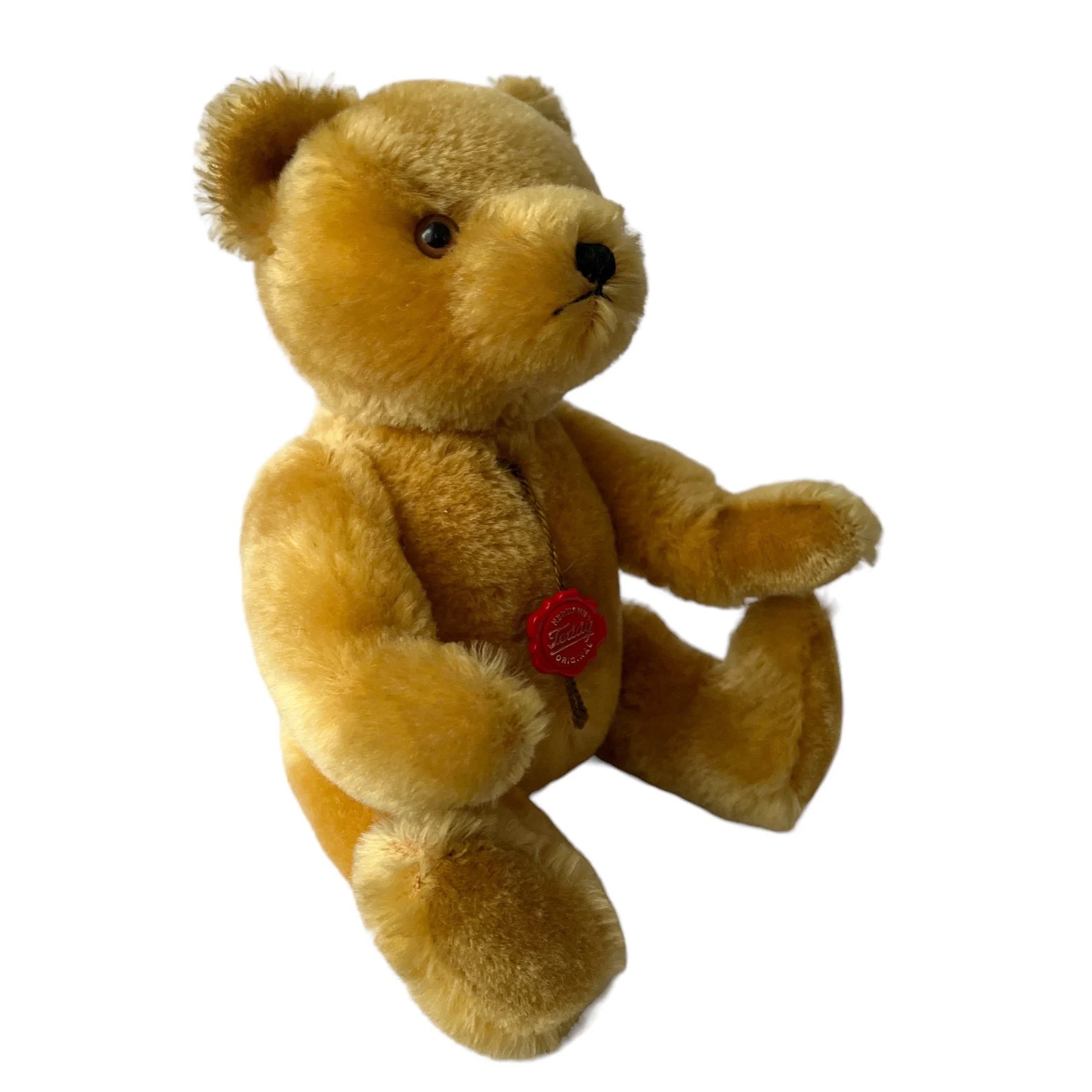 Vintage Mohair Hermann Teddy Bear – 1980s West Germany – Growler, Original Outfit & Tags