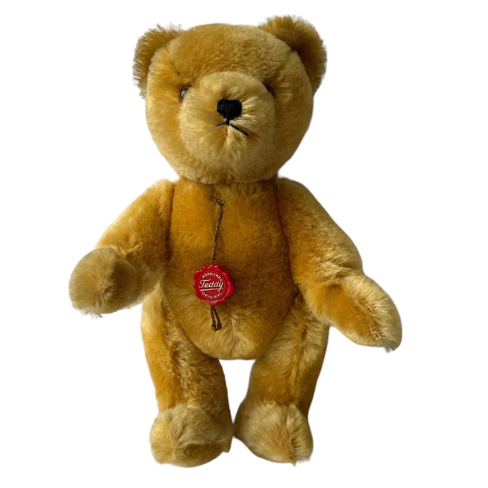Vintage Mohair Hermann Teddy Bear – 1980s West Germany – Growler, Original Outfit & Tags
