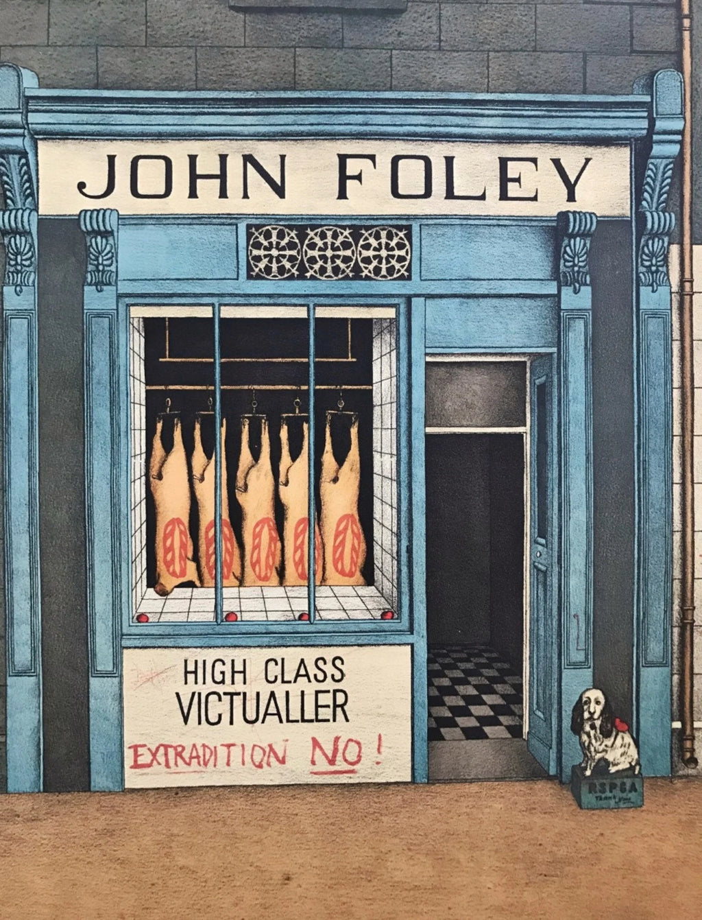 Klaus Moritz “Butcher - John Foley,”  Signed Lithograph • Limited Edition Art Print. 1970s