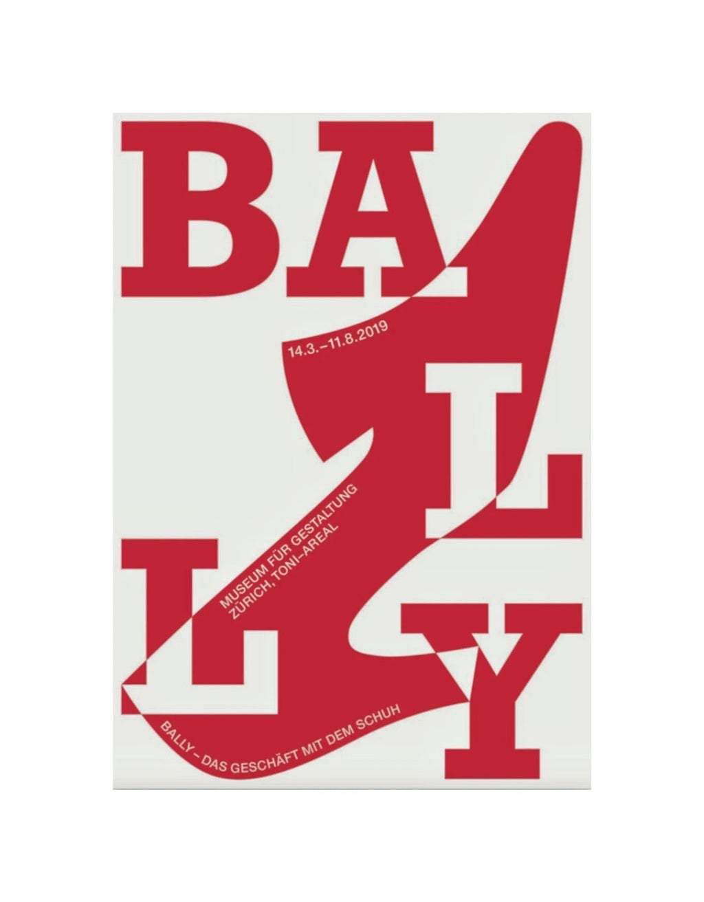 Bally, Red, Original Exhibition Museum Poster, Screenprint