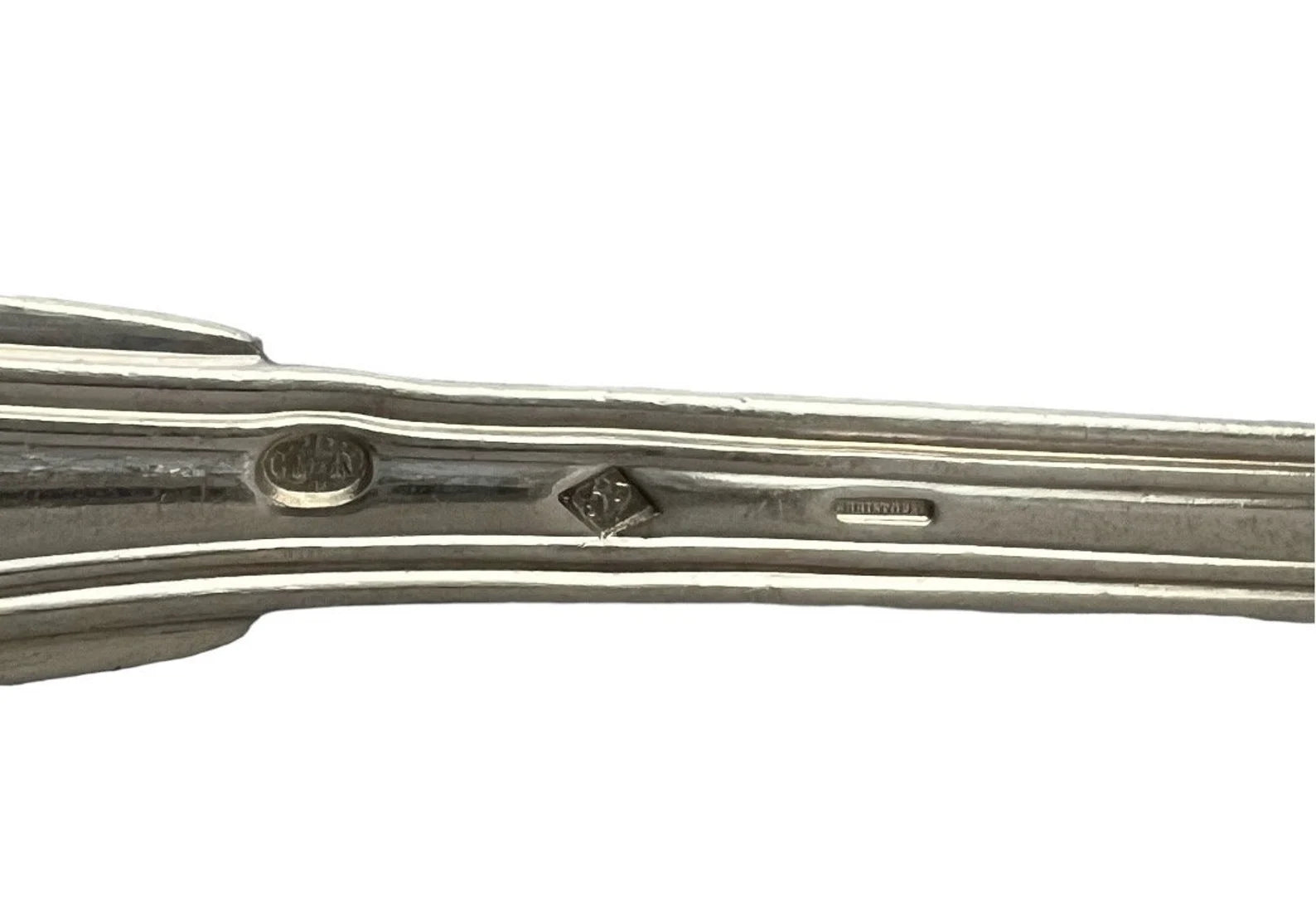 Set of 6 Christofle Silver-Plated Dinner Spoons: Chinon Fiddle Pattern, c.1900 French Elegance
