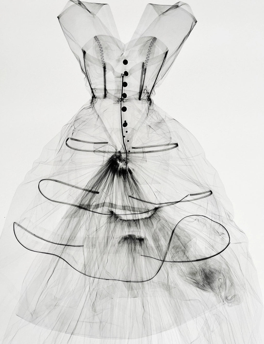 Nick Veasey, Balenciaga Dress X-ray, Original Print