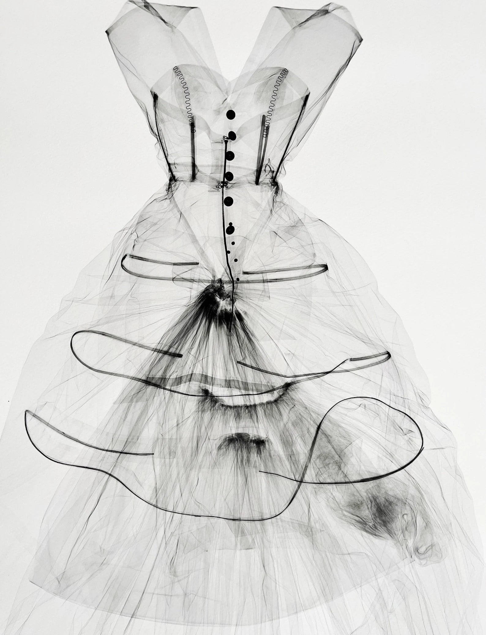 Nick Veasey, Balenciaga Dress X-ray, Original Print