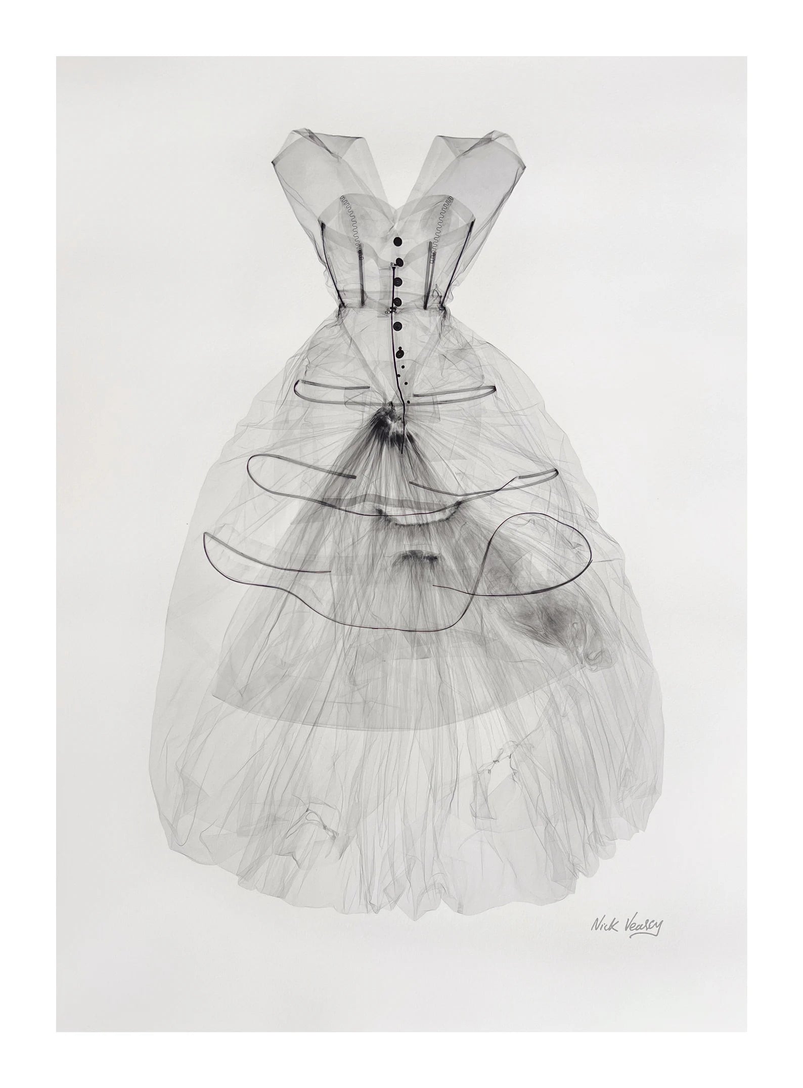 Nick Veasey, Balenciaga Dress X-ray, Original Print