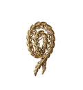 Vintage Trifari Gold Tone Leaf Wreath Brooch