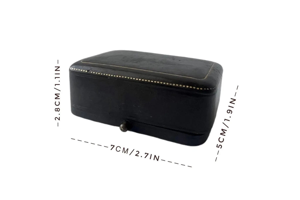 Antique Victorian Leather Jewellery Box Presentation Case Burgundy Velvet Lined