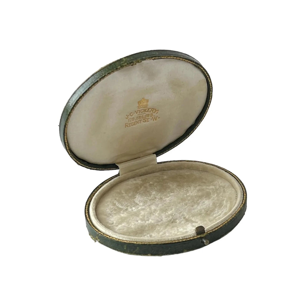 Antique Leather Jewelry Box by J.C. Vickery, Regent Street, London, Late 19th Century