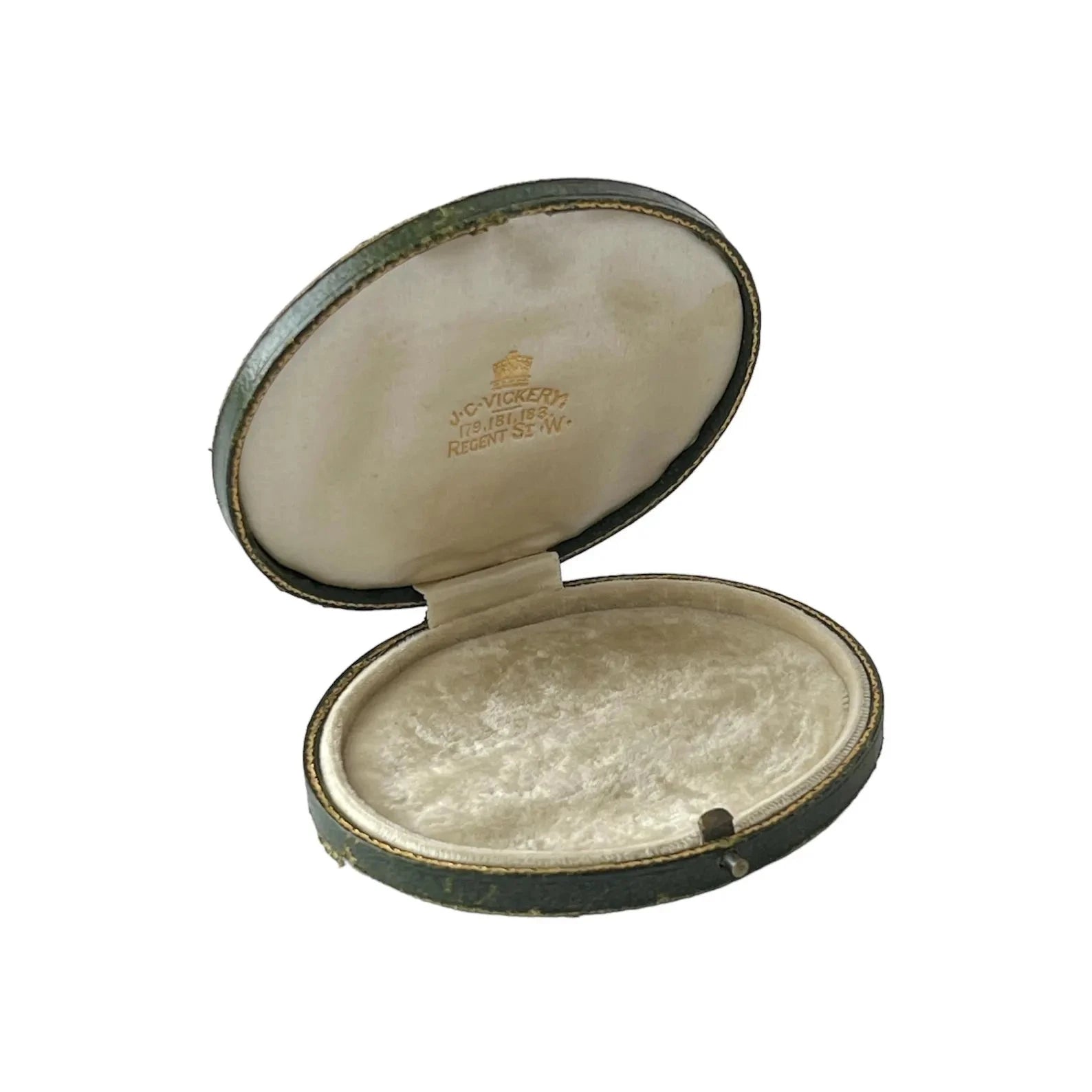 Antique Leather Jewelry Box by J.C. Vickery, Regent Street, London, Late 19th Century