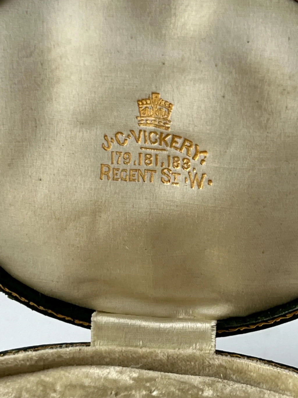 Antique Leather Jewelry Box by J.C. Vickery, Regent Street, London, Late 19th Century