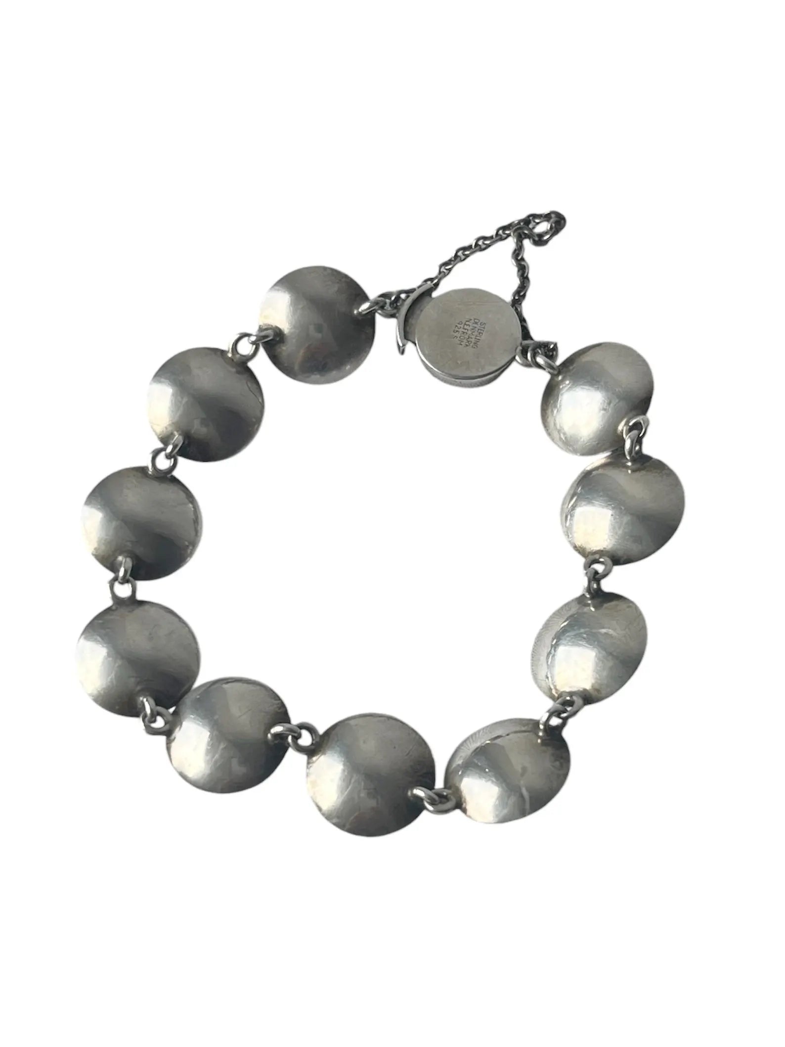 Vintage Baltic Amber Bracelet, Sterling Silver, Danish Modernist, Niels Erik From