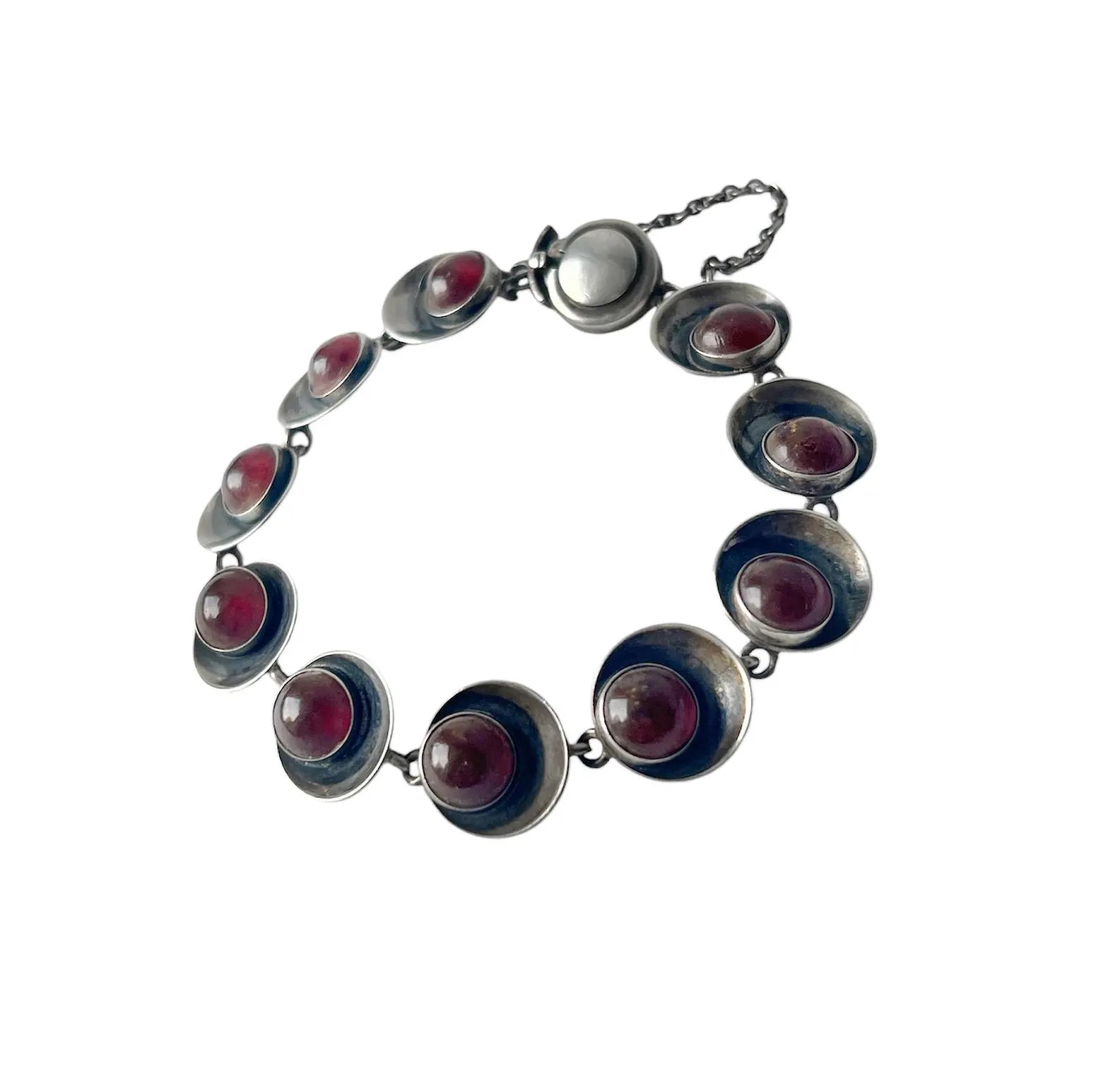 Vintage Baltic Amber Bracelet, Sterling Silver, Danish Modernist, Niels Erik From