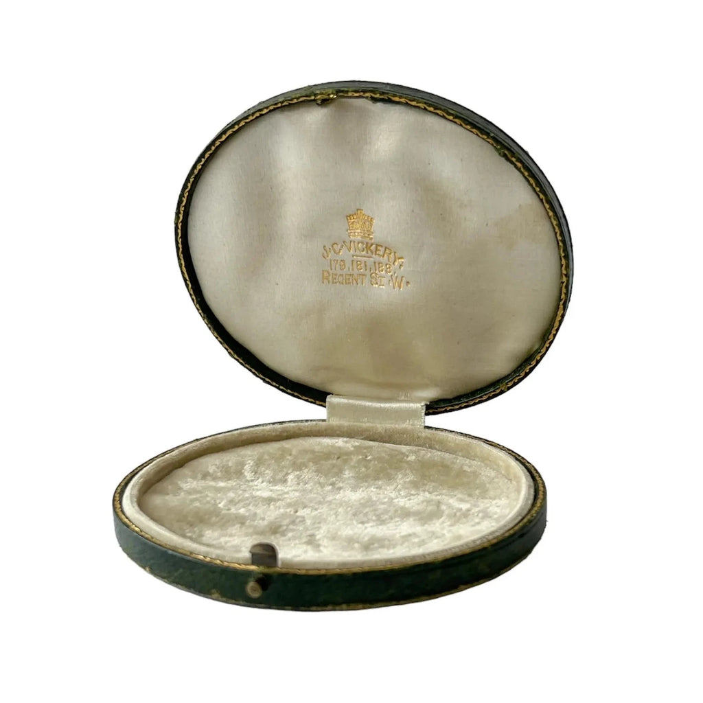 Antique Leather Jewelry Box by J.C. Vickery, Regent Street, London, Late 19th Century