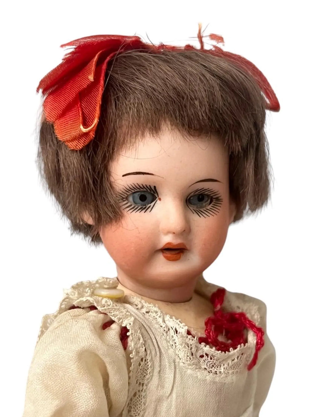 Antique German Mignonette Doll. Kestner or Armand Marseille. 18 cm (7 in) Circa 1890-1900s.