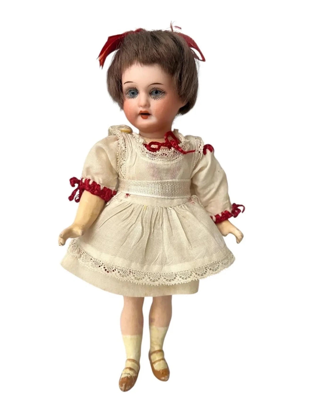 Antique German Mignonette Doll. Kestner or Armand Marseille. 18 cm (7 in) Circa 1890-1900s.