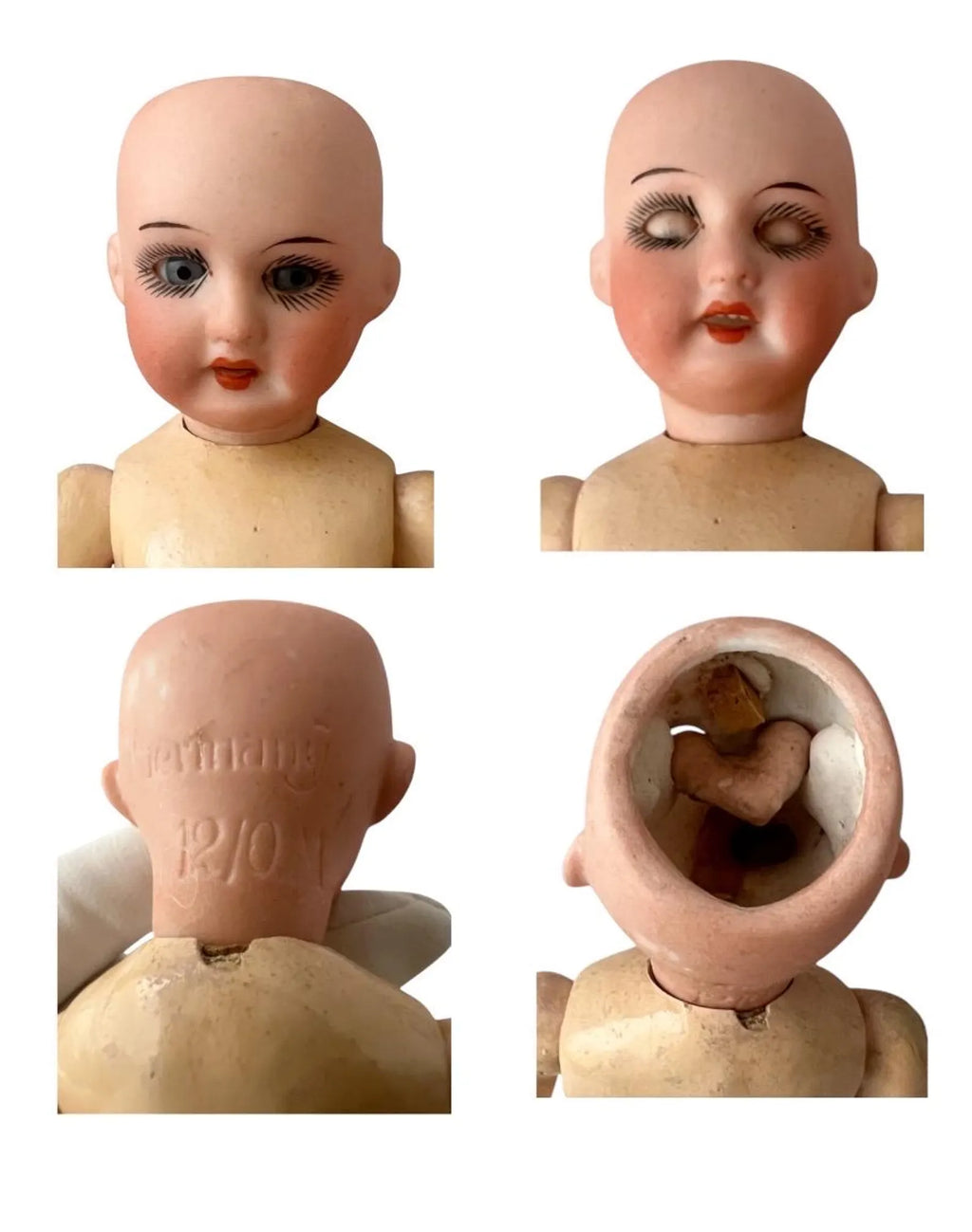 Antique German Mignonette Doll. Kestner or Armand Marseille. 18 cm (7 in) Circa 1890-1900s.