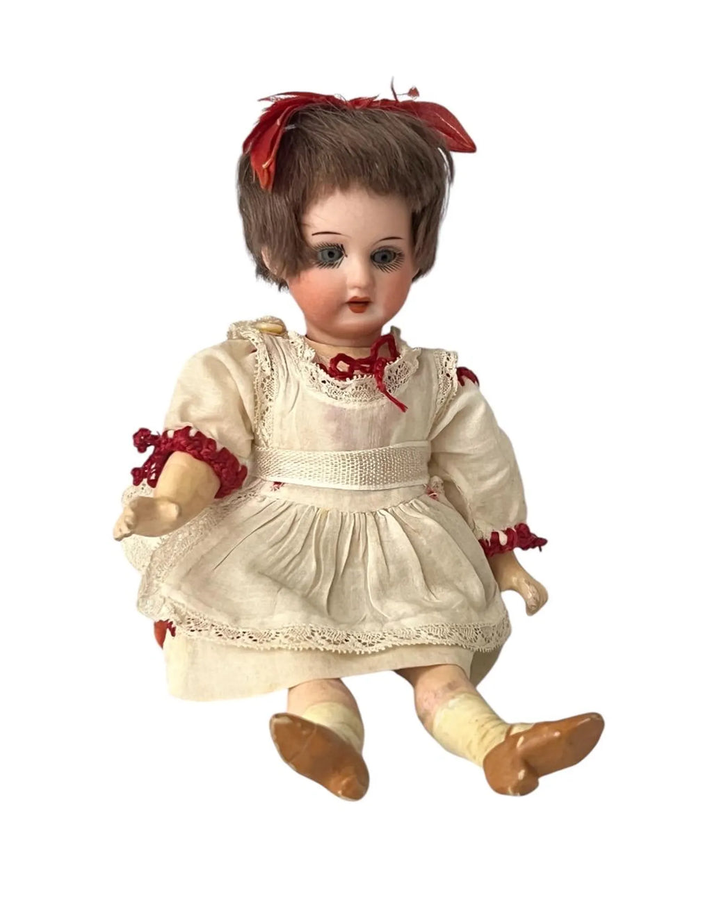 Antique German Mignonette Doll. Kestner or Armand Marseille. 18 cm (7 in) Circa 1890-1900s.