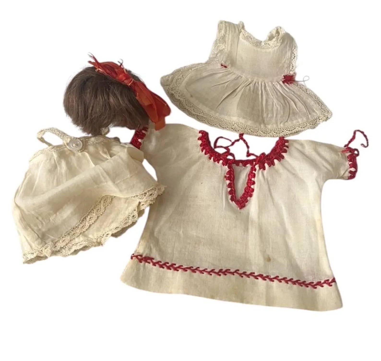 Antique German Mignonette Doll. Kestner or Armand Marseille. 18 cm (7 in) Circa 1890-1900s.