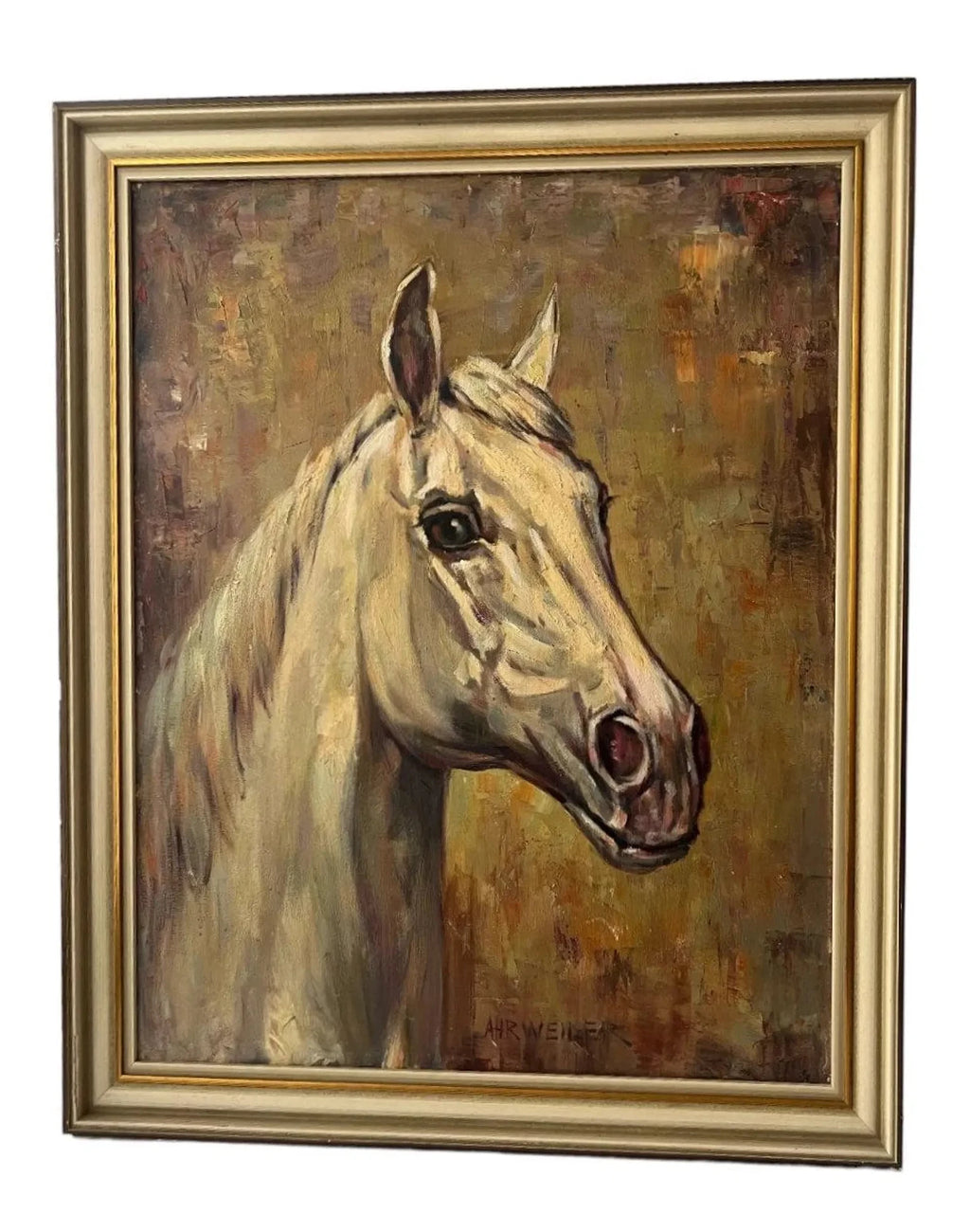 Mid-Century Horse Oil Painting by Willy P. Ahrweiler (1905–1987), Signed, Framed