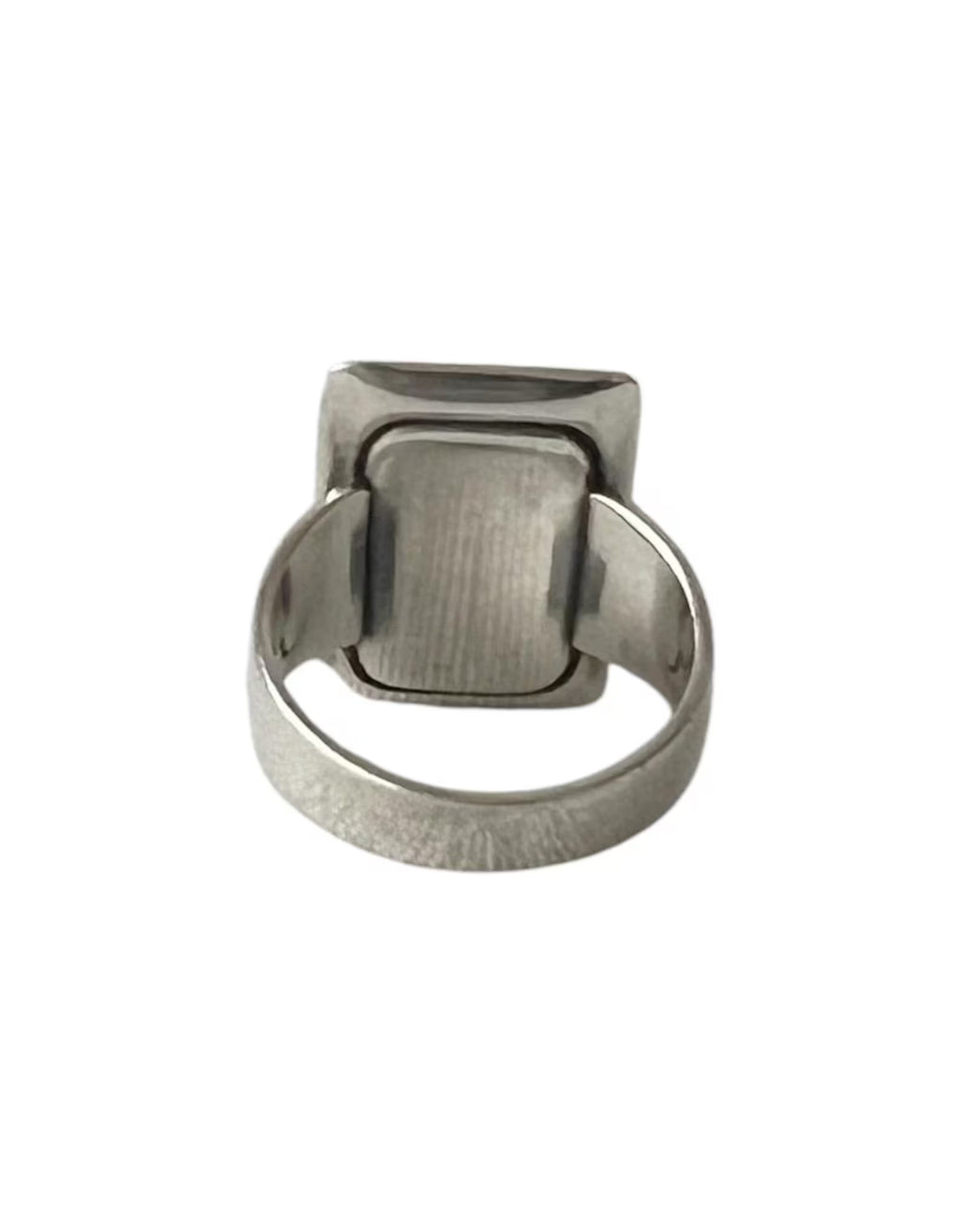 Vintage Baltic Amber Ring, Sterling Silver, Danish Modernist, Niels Erik From. UK size: M