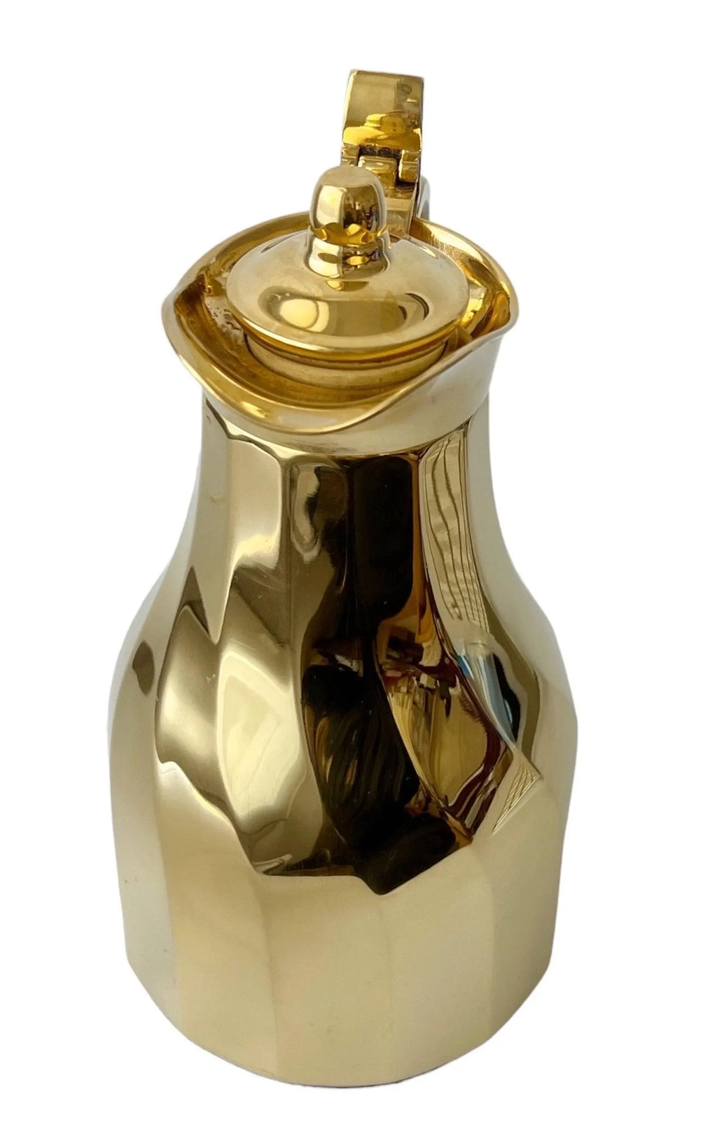 Vintage ALFI Karat Gold-Plated Vacuum Carafe, 1L West German Thermal Coffee Jug