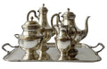 Antique Silver-Plated 5-Piece Tea & Coffee Set, French Regency Style (Circa 1910–1920s)
