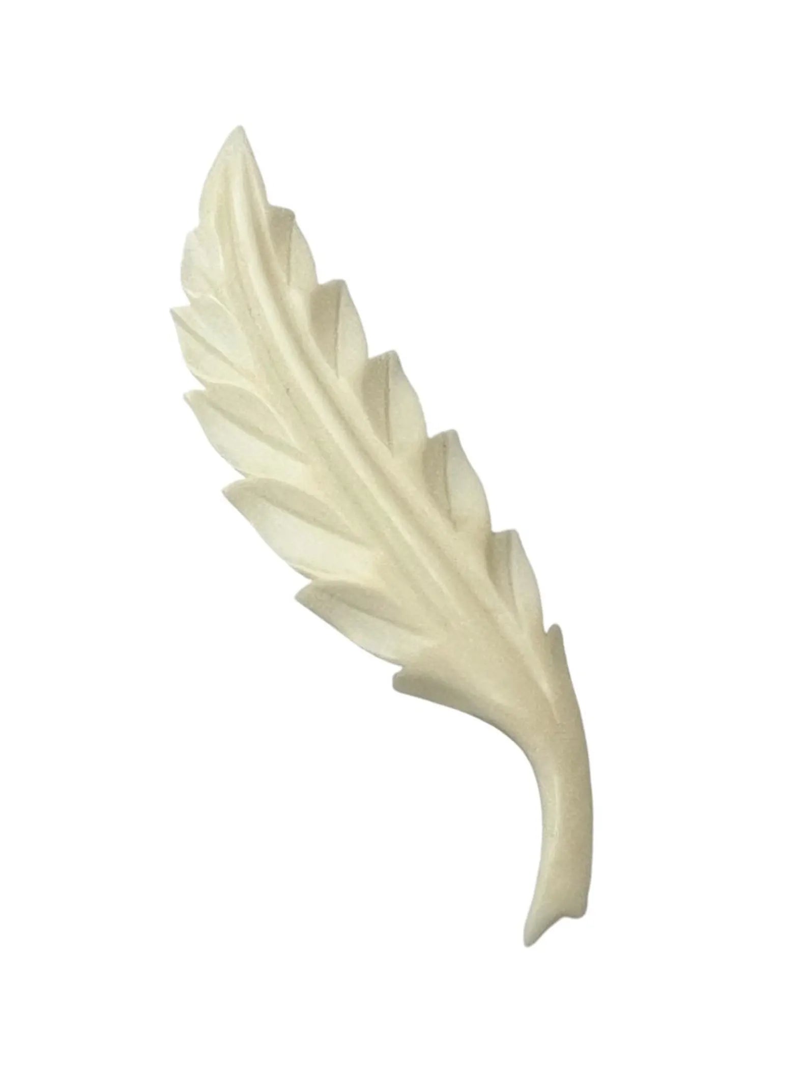 Vintage Carved Bone Leaf Brooch