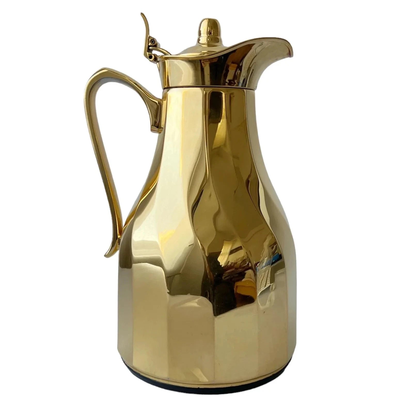 Vintage ALFI Karat Gold-Plated Vacuum Carafe, 1L West German Thermal Coffee Jug