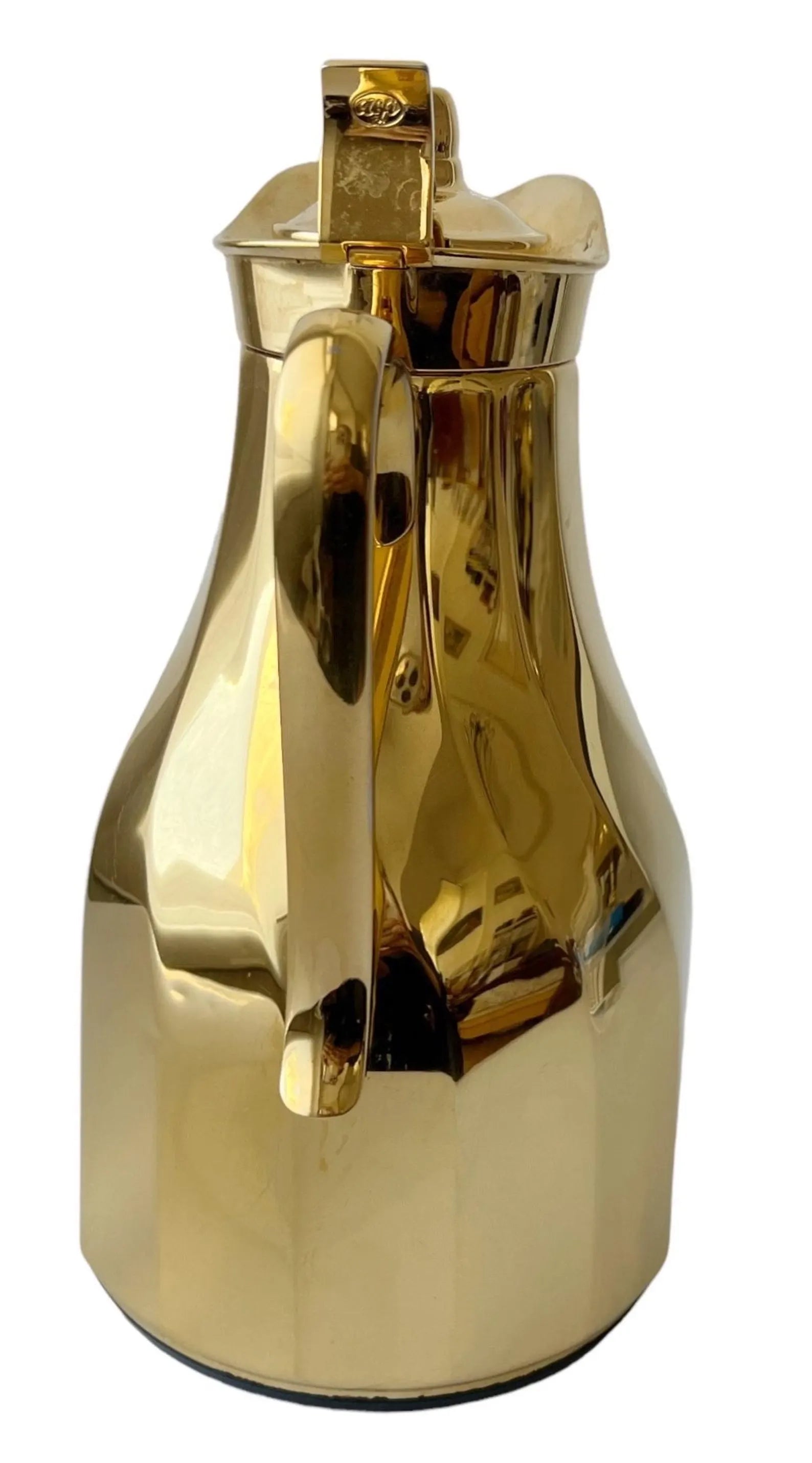 Vintage ALFI Karat Gold-Plated Vacuum Carafe, 1L West German Thermal Coffee Jug
