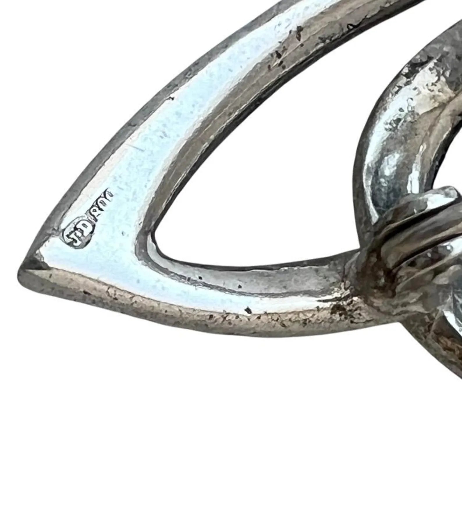 Antique Art Deco 800 Silver & Marcasite Brooch with Hematite