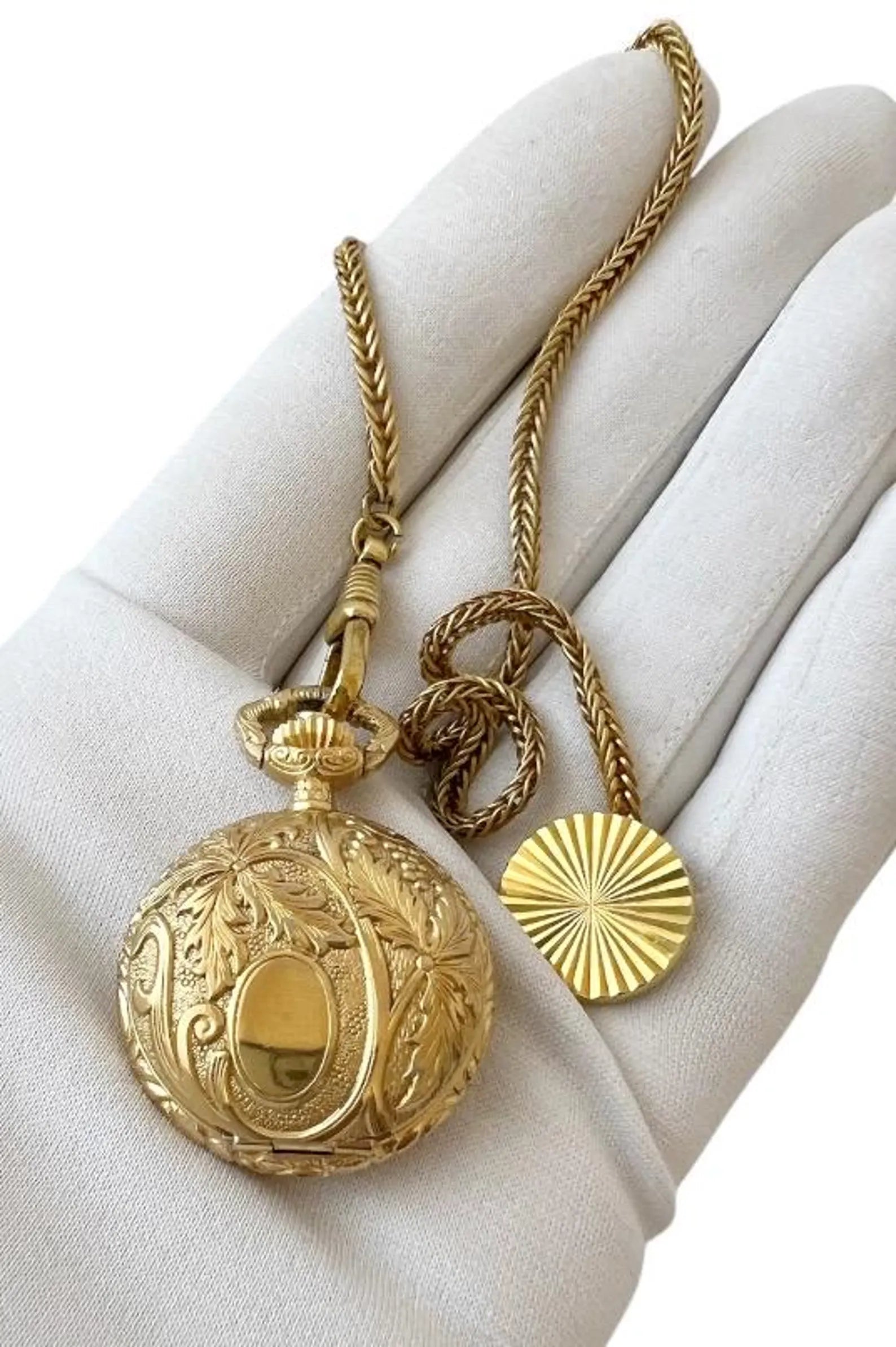Vintage Gold-Plated Small Pocket Watch - ANKER 55 - 17 Rubis