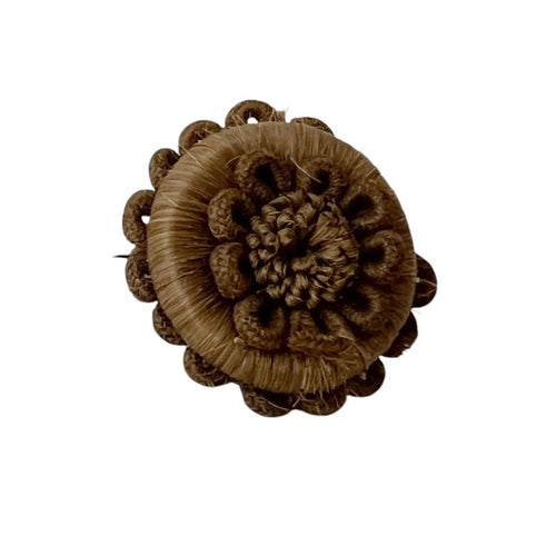 Antique Victorian Hairwork Brooch. ntricate Mourning Jewelry Keepsake.
