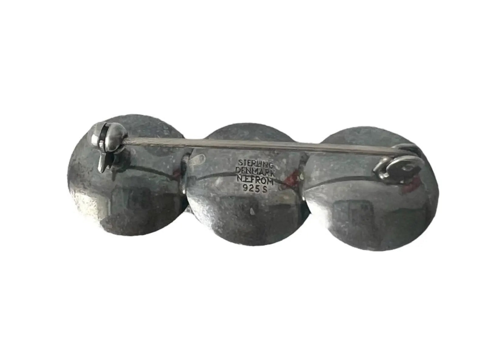 Vintage Baltic Amber Brooch, Sterling Silver, Danish Modernist, Niels Erik From