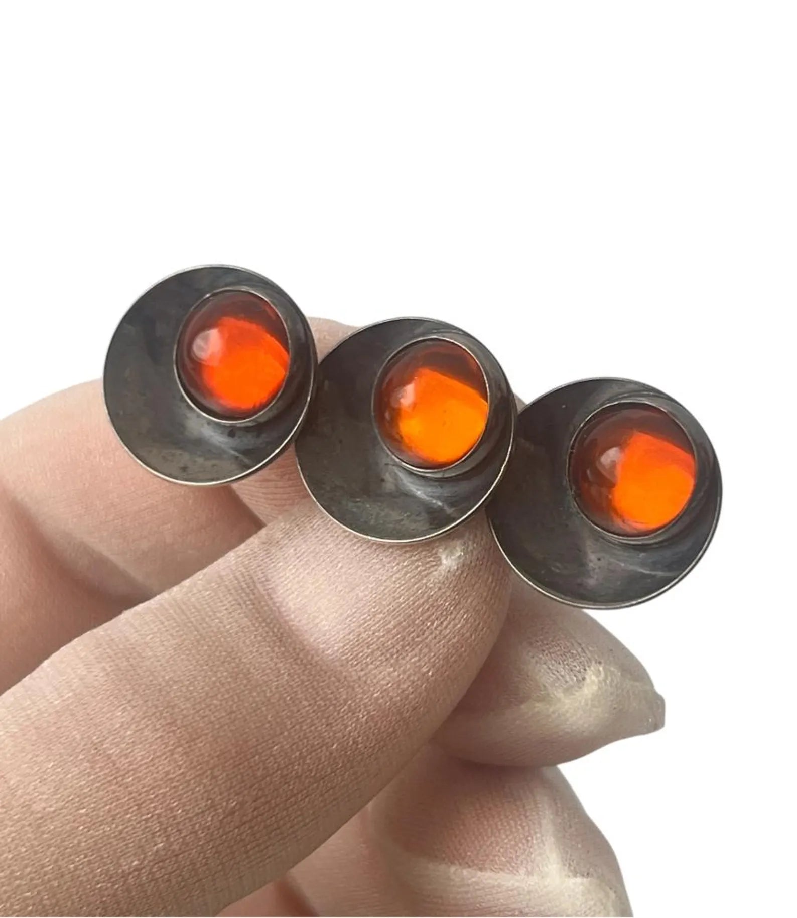 Vintage Baltic Amber Brooch, Sterling Silver, Danish Modernist, Niels Erik From