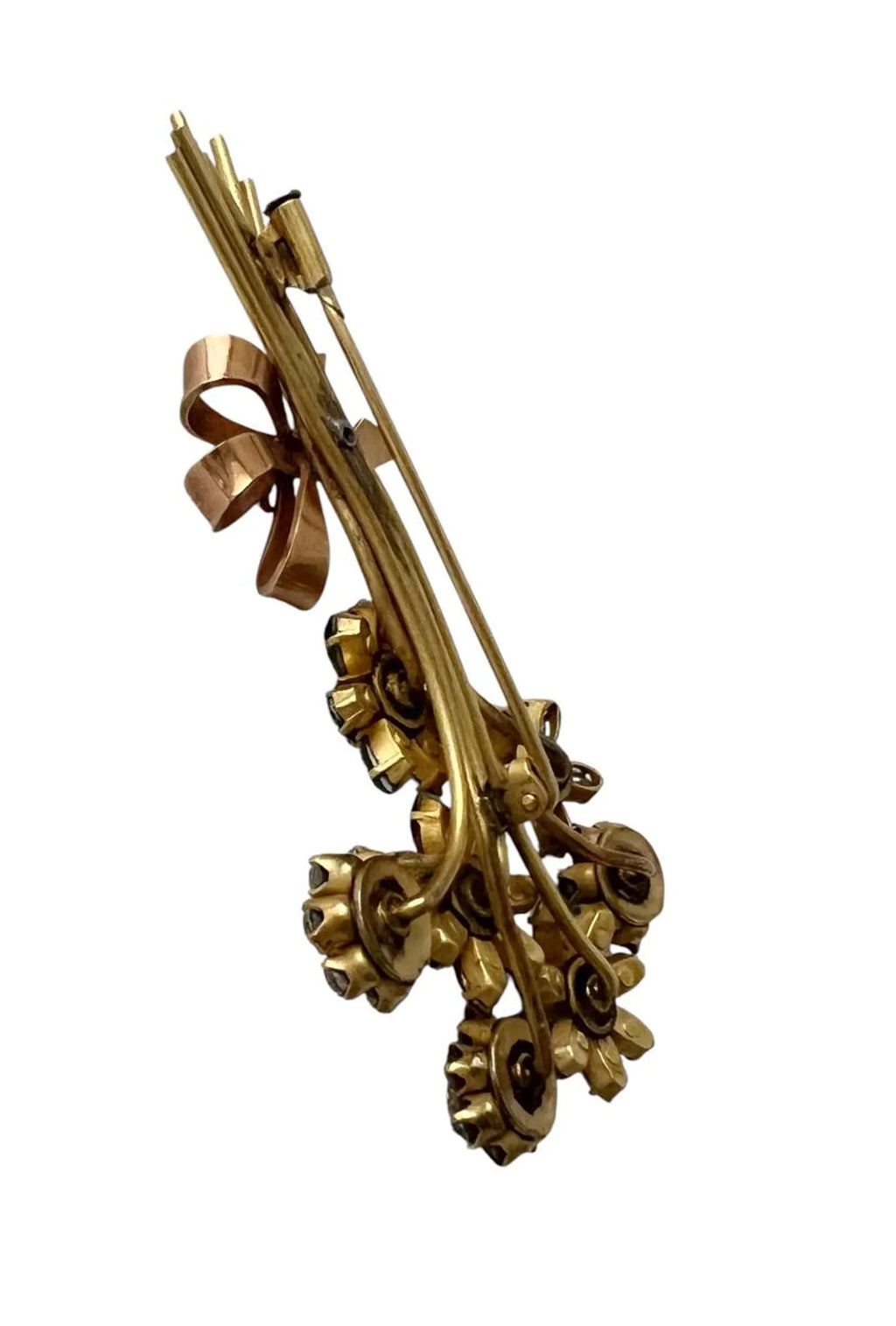 Retro 1940s Floral Spray Bouquet Brooch.