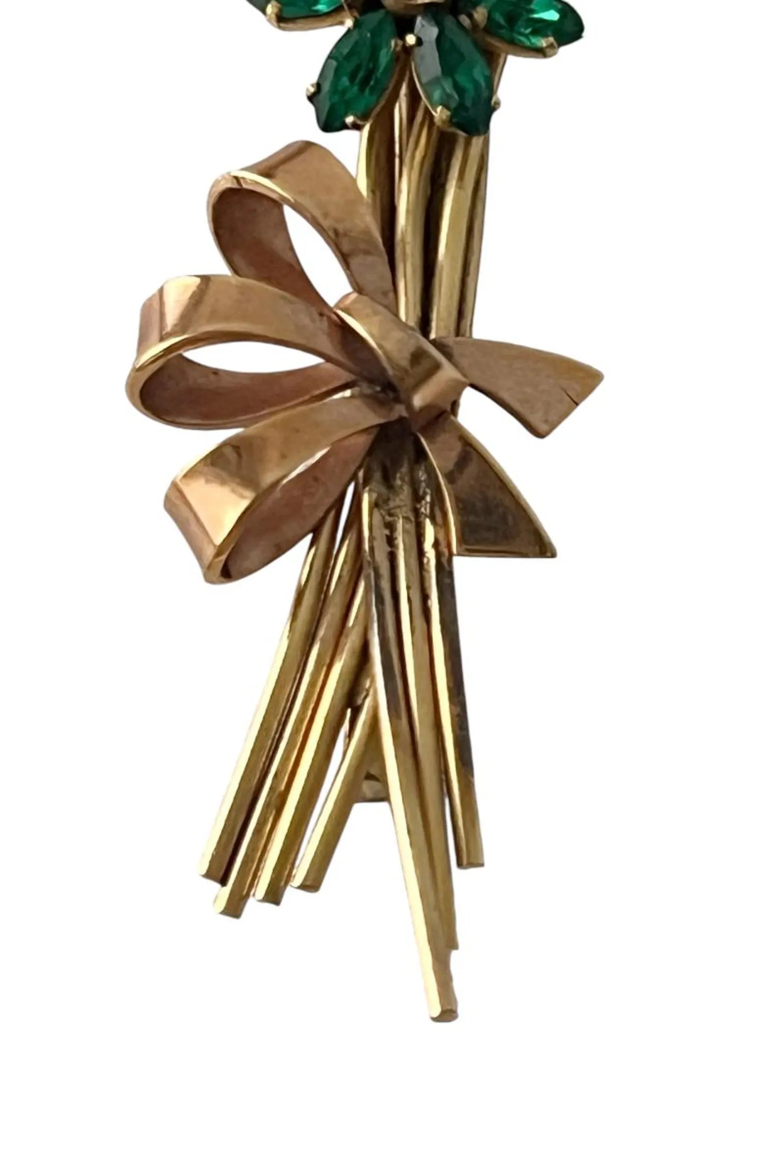 Retro 1940s Floral Spray Bouquet Brooch.