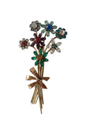 Retro 1940s Floral Spray Bouquet Brooch.