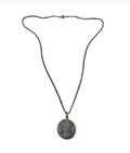 Antique Silver Virgo Zodiac Pendant Necklace - Austro-Hungarian Diana Hallmark
