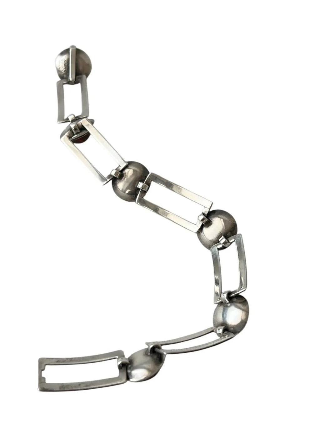 Vintage Baltic Amber Bracelet, Sterling Silver, Danish Modernist, Niels Erik From