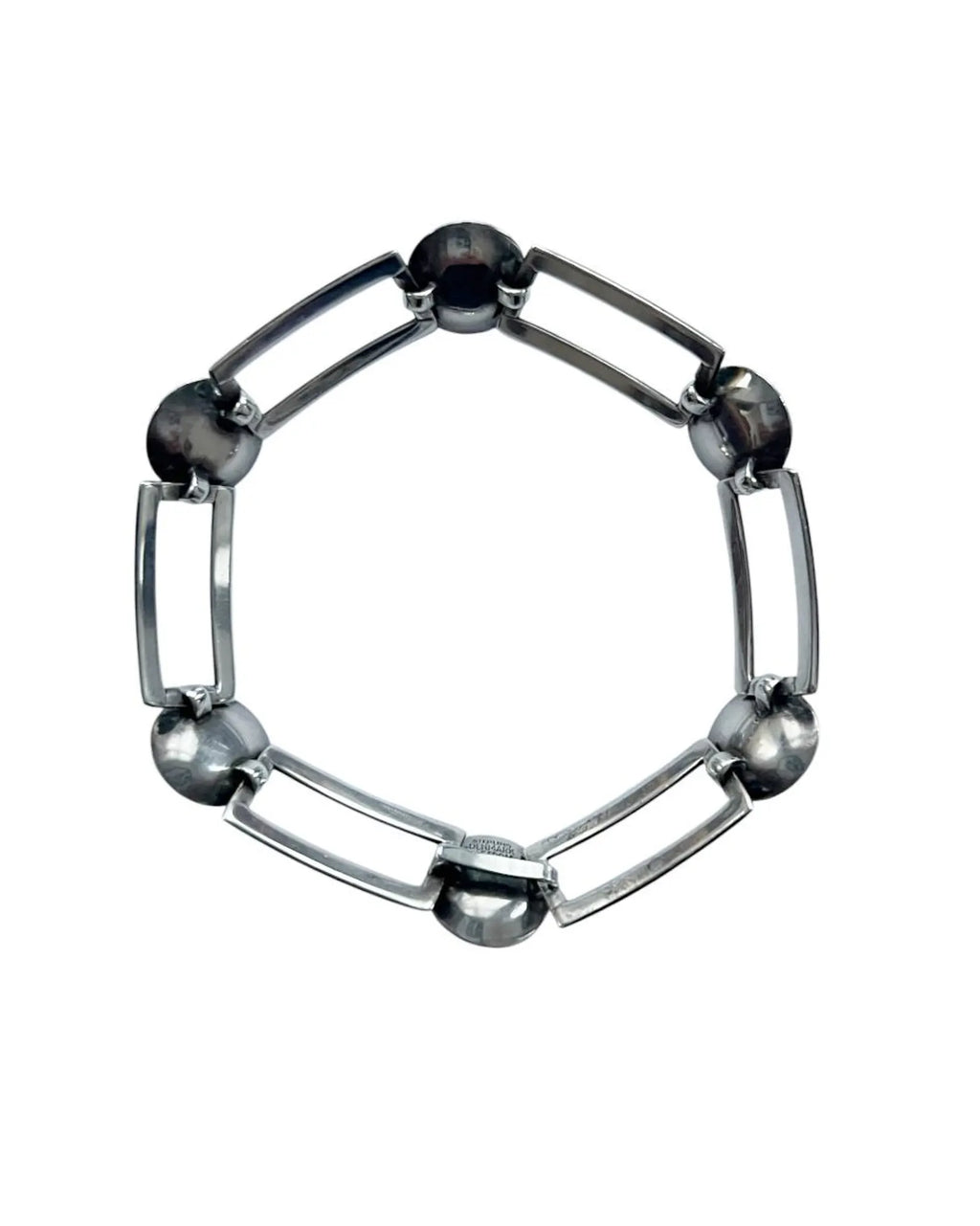 Vintage Baltic Amber Bracelet, Sterling Silver, Danish Modernist, Niels Erik From