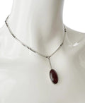 Vintage Baltic Amber Pendant Necklace, Sterling Silver, Danish Modernist, Niels Erik From
