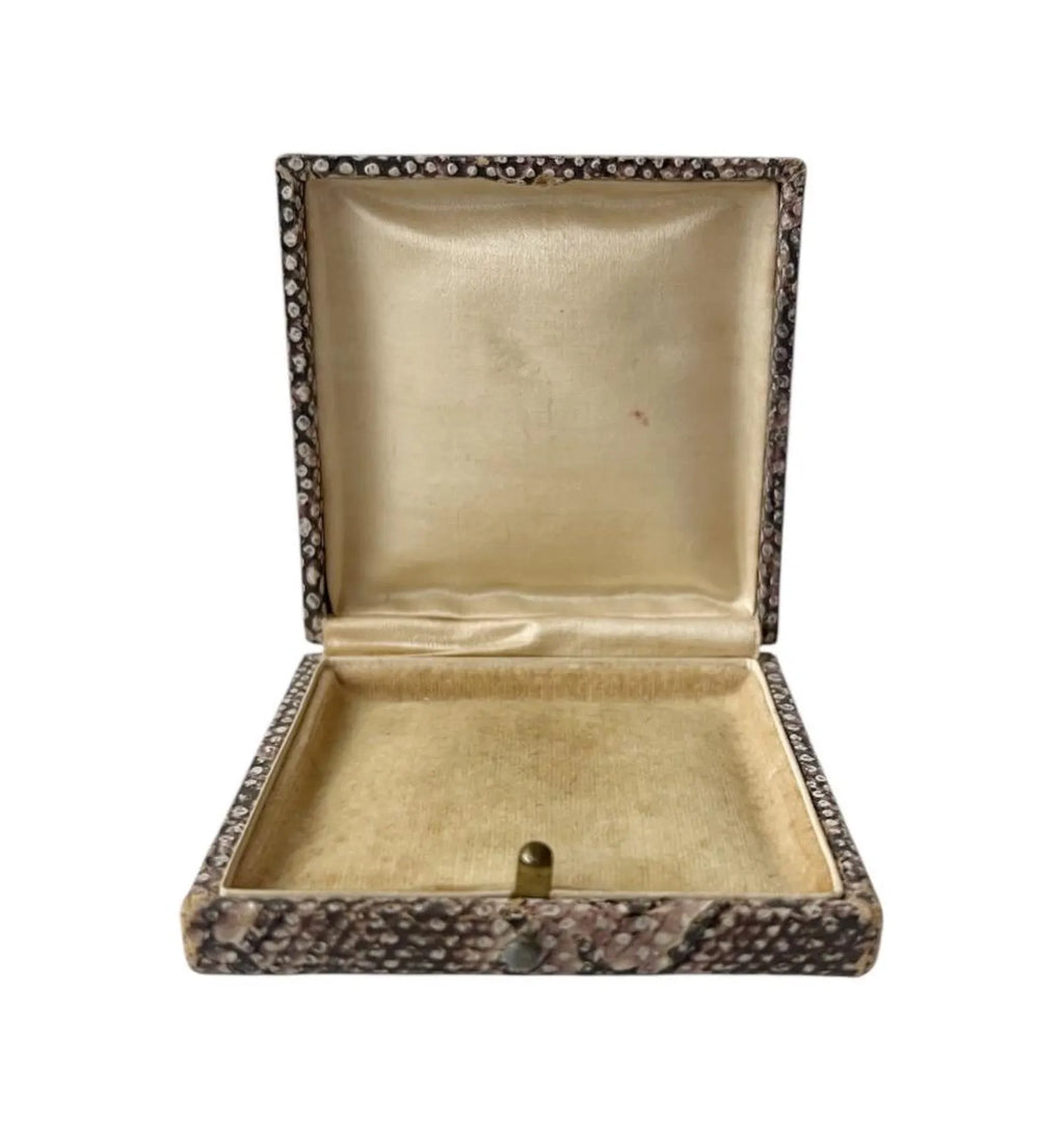 Vintage Snakeskin Style Jewellery Presentation Box, Small Display Case for Bracelet, Chain, Earrings or Watch